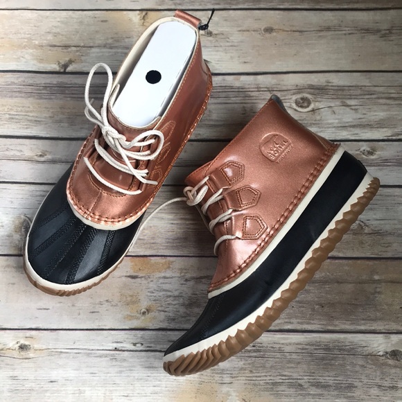 Sorel out n about metallic rain boots Clearance